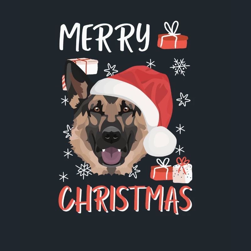 German Shepherd Merry Christmas