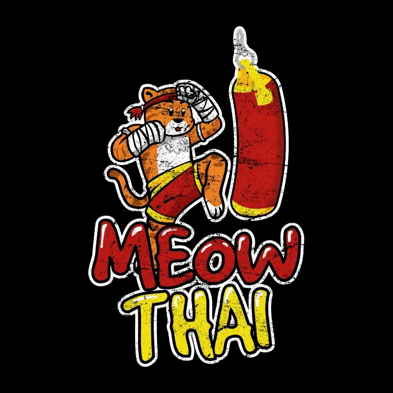 Muay Thai Cat Meow Thai Muay Thai Fighter Kickboxi