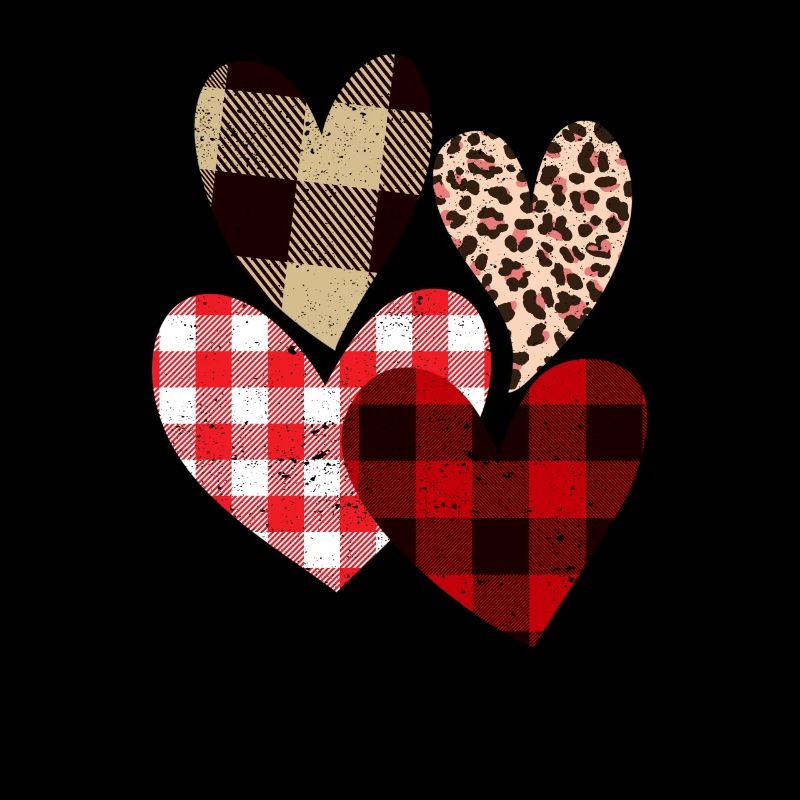 Herzen Leopard Plaid Büffel Herz Liebe Valentin