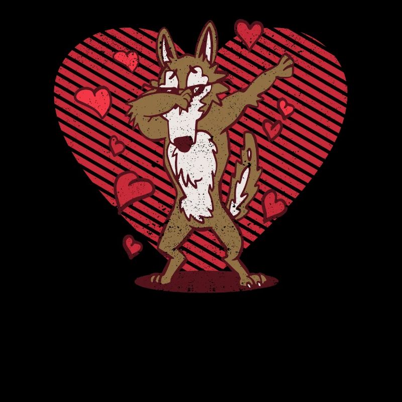 Dab German Shepherd Heart Valentine's Day