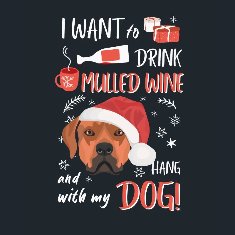 Rhodesian Ridgeback Mulled Wine Christmas