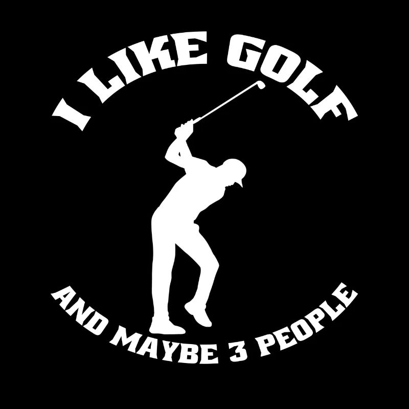 Golf Golfschläger Golfspielerin Spruch Golfball