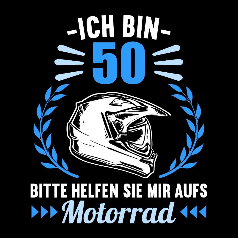 Ich bin 50 bitte helfen auf Motorrad 50 Geburtstag
