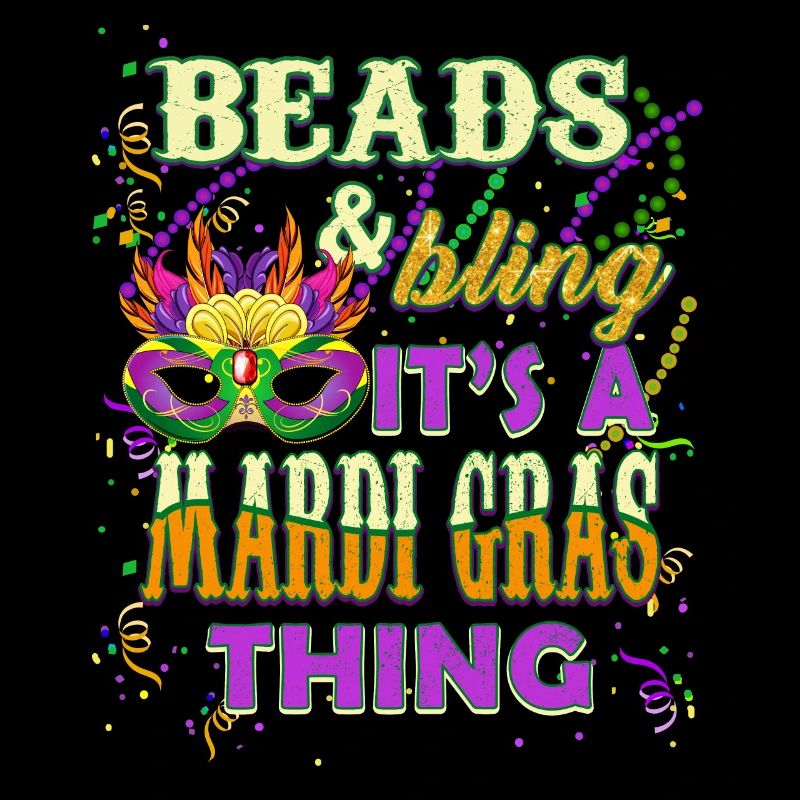 Perlen und Bling Es ist eine Mardi Gras Sache