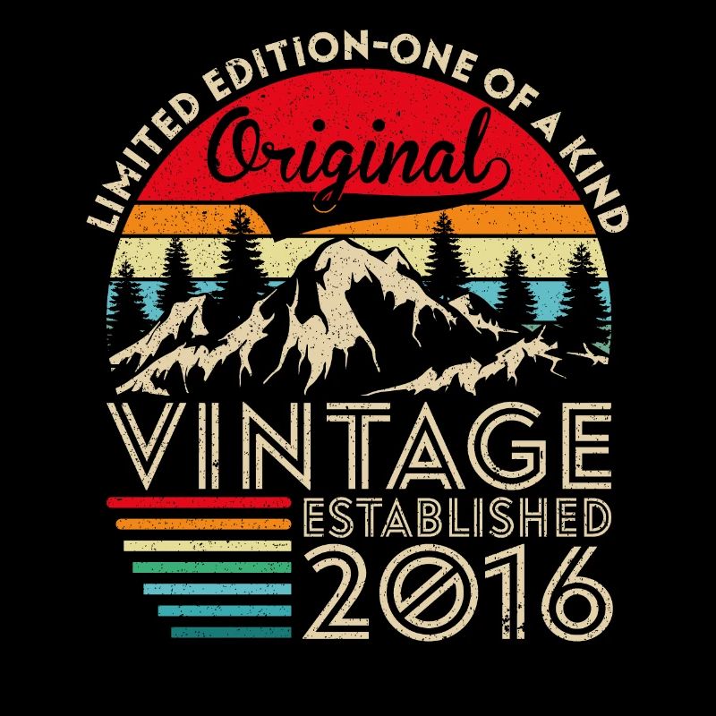 Original Vintage Established in 2016 Anniversary