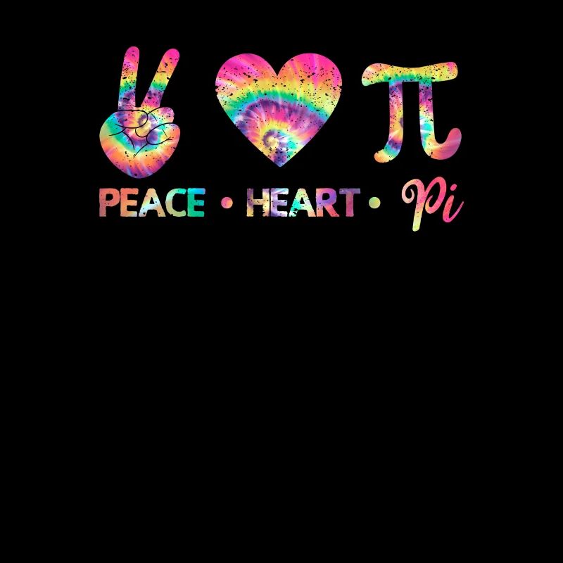 Peace Heart Pi Day Tie Coloring Mathematics
