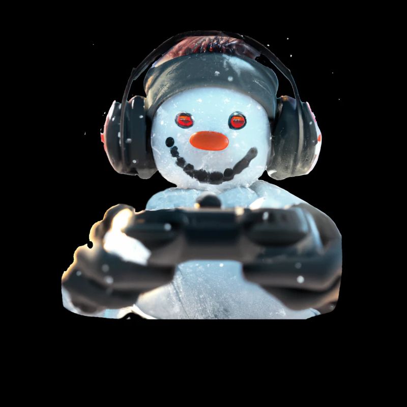 Schneemann Zocker Gamepad