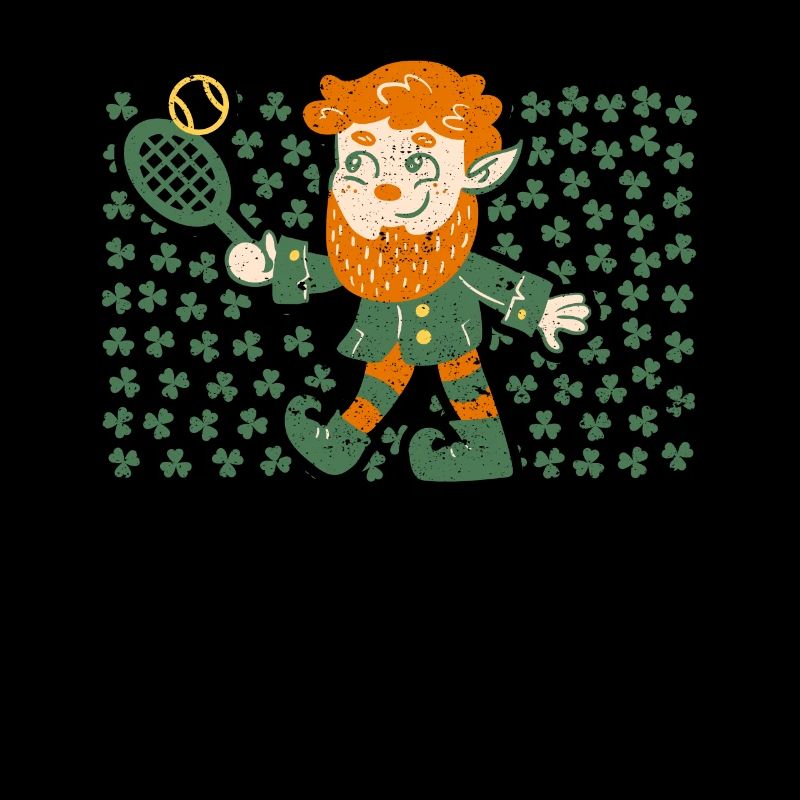 Leprechaun Tennis Player Funny St Patrick's Day