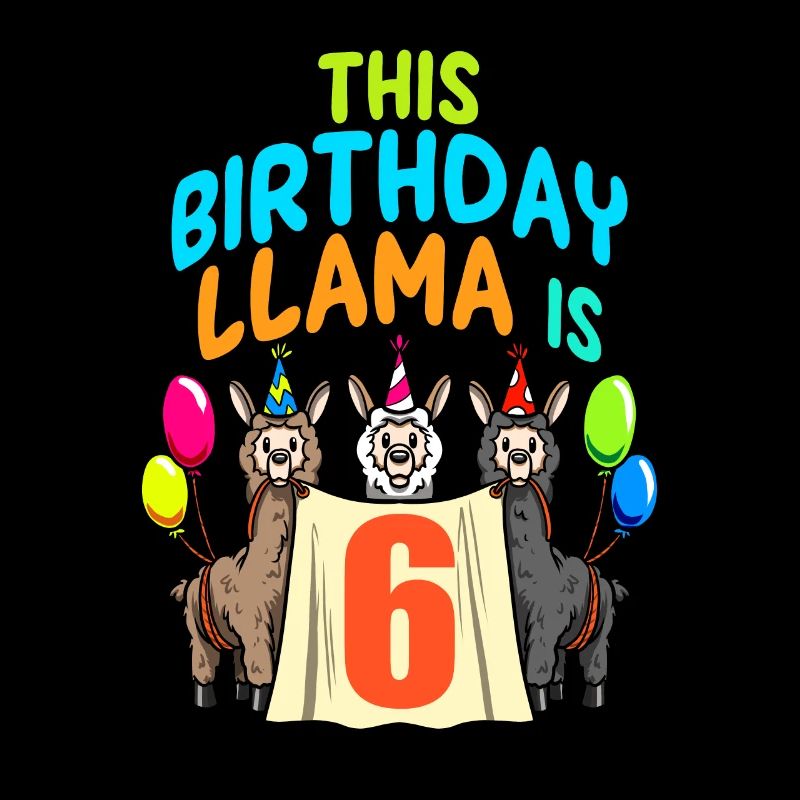 Lama Mädchen 6. Geburtstag Party Alpaka