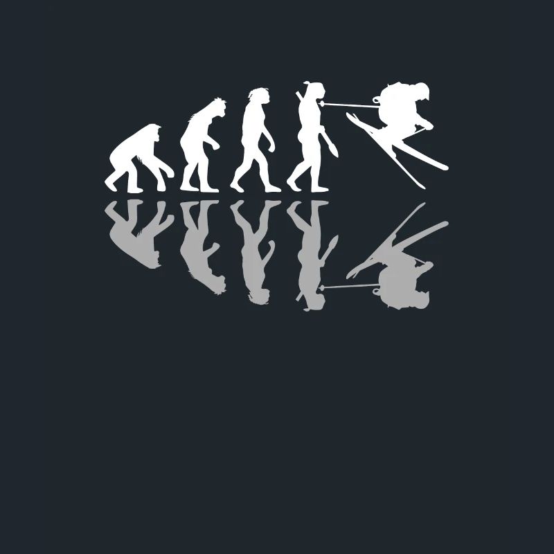Human Evolution Skiing Ski Snowboard Winter