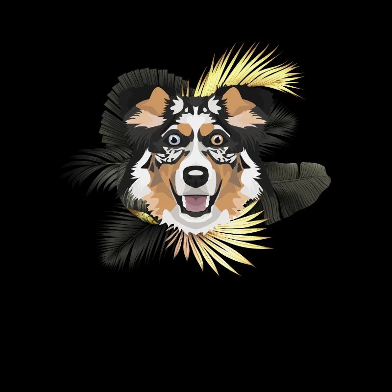 Golden Dog Australian Shepherd