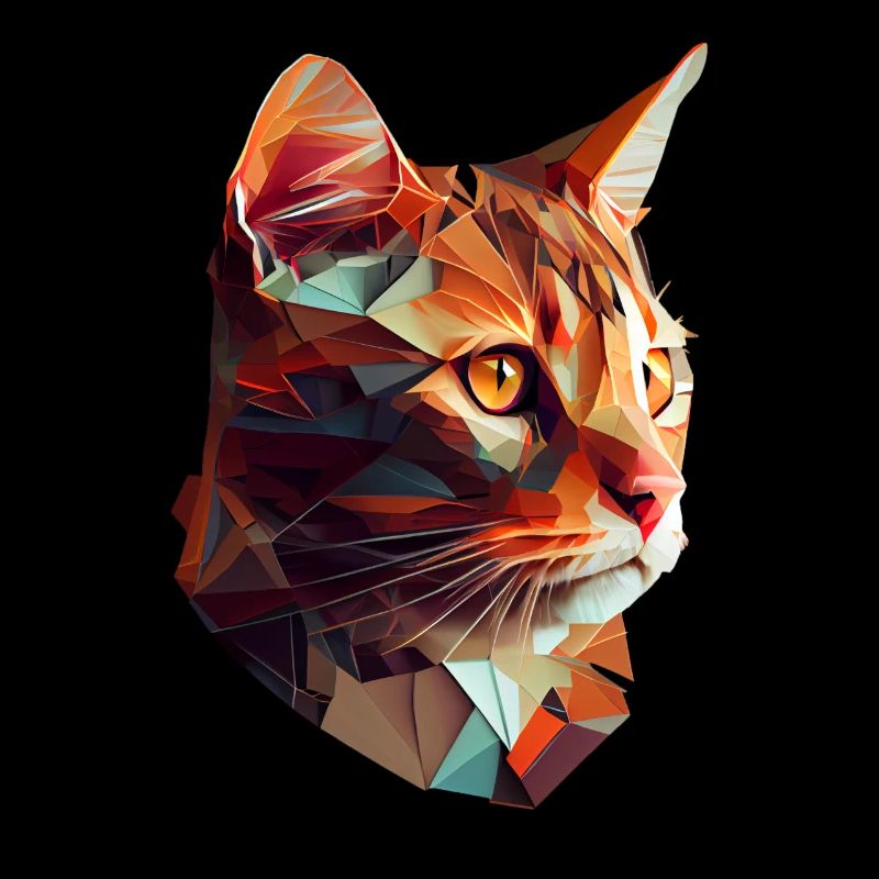 Katze Katzen Kätzchen Polygon Katze