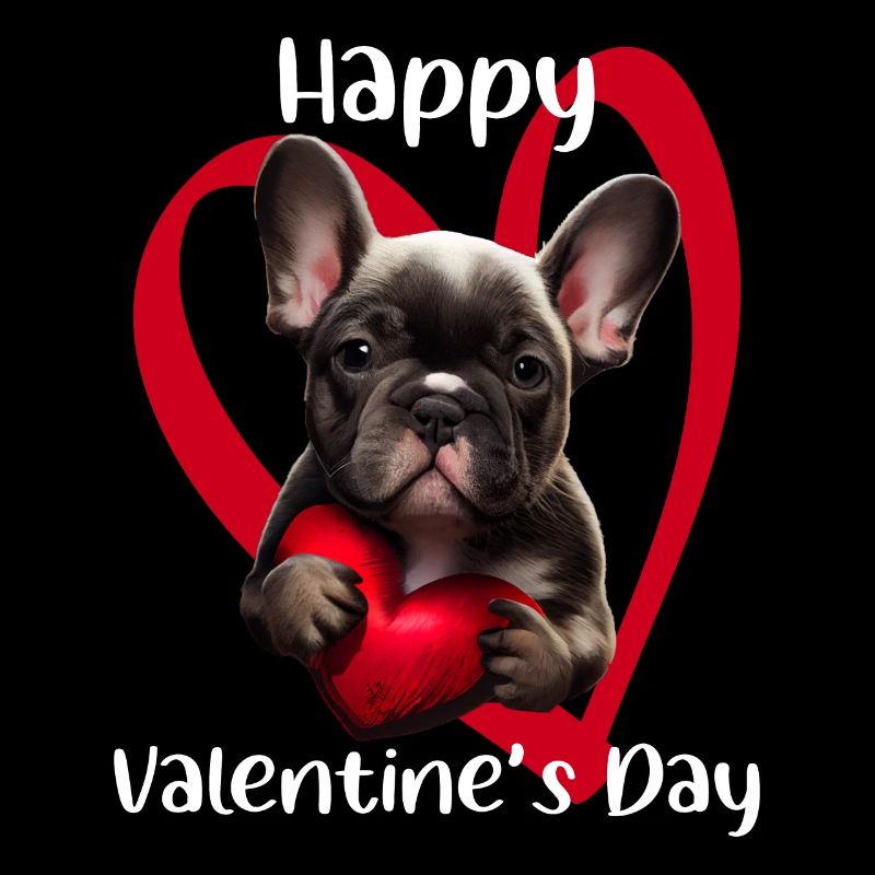 Joyeuse Saint-Valentin Français Bulldog