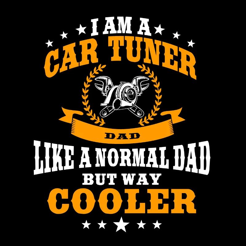 Lustiger Auto Tuner Vater