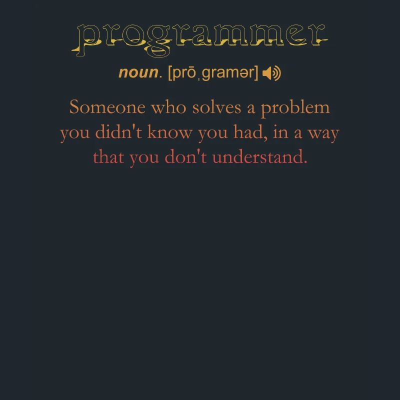 Programmer Funny Definition Coding Humor Vintage