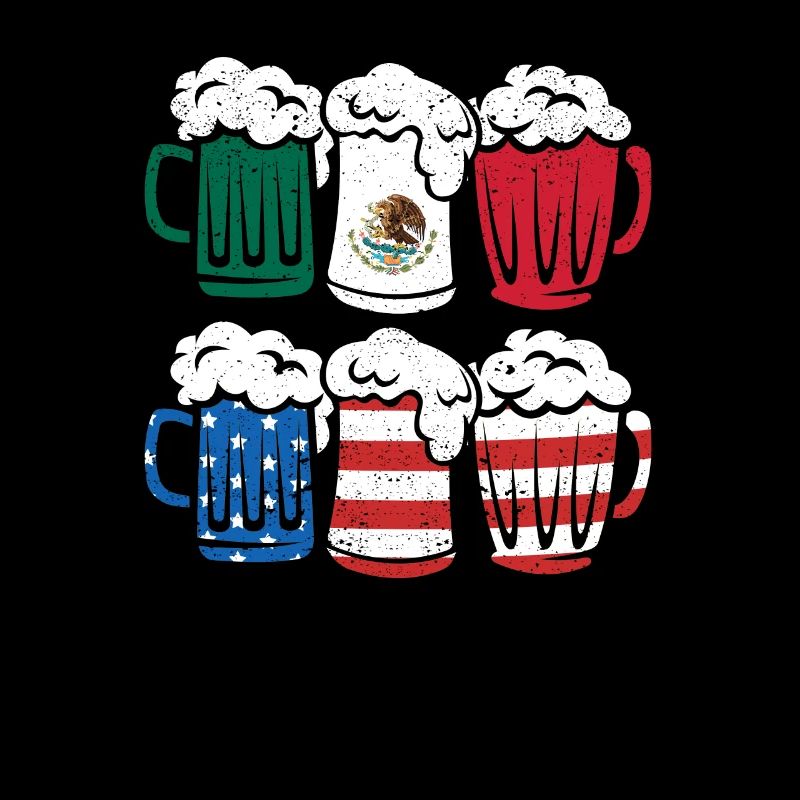 Bière Drapeau mexicain américain Cinco de May