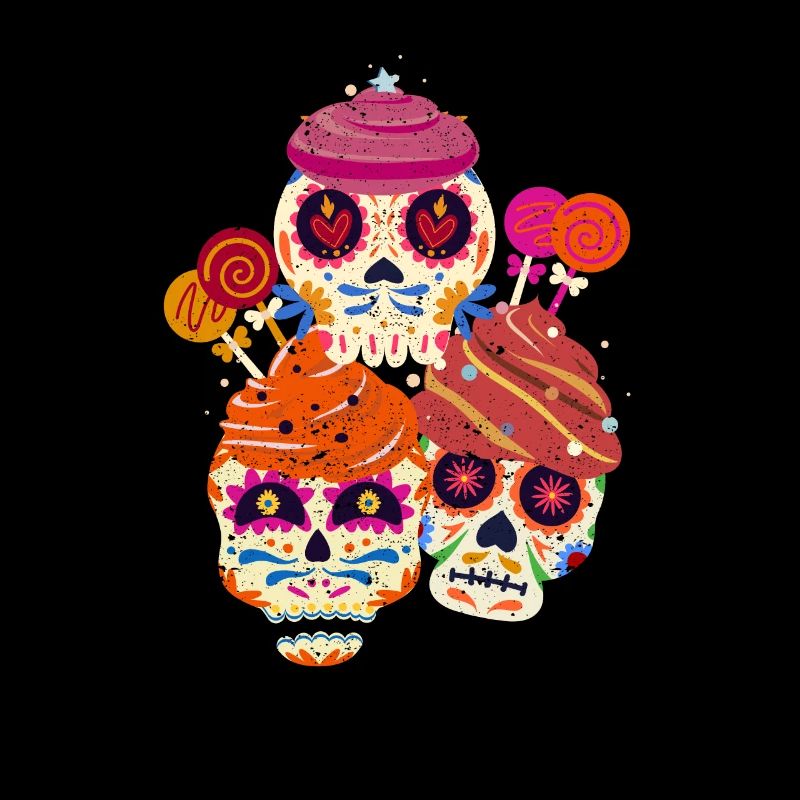 Cute Sugar Skull Cupcakes Funny Cinco De