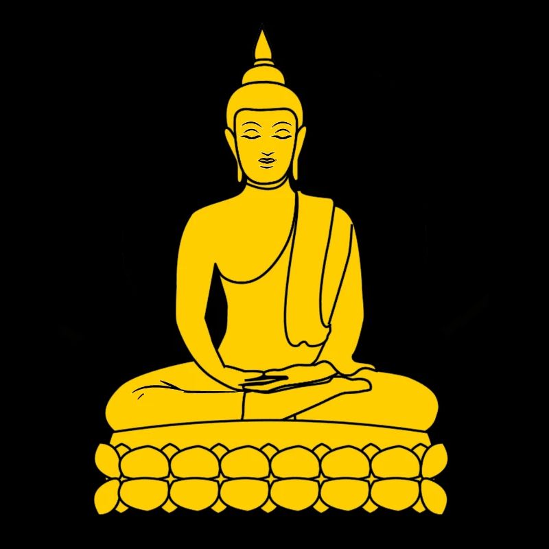 Une statue de Bouddha en or bouddhisme