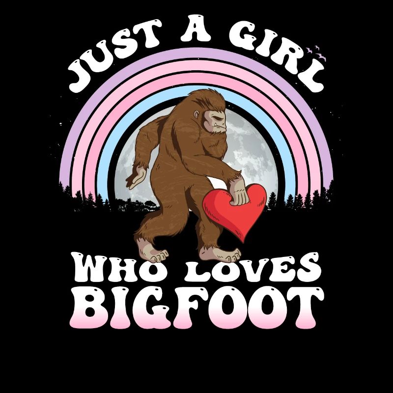 Bigfoot Herz Valentinstag Nur Mädchen, das liebt