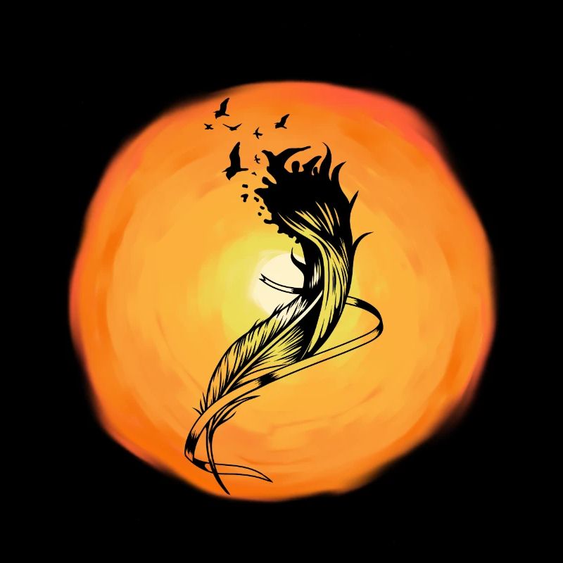 Soleil Oiseaux sauvages Oiseaux floqués Soleil
