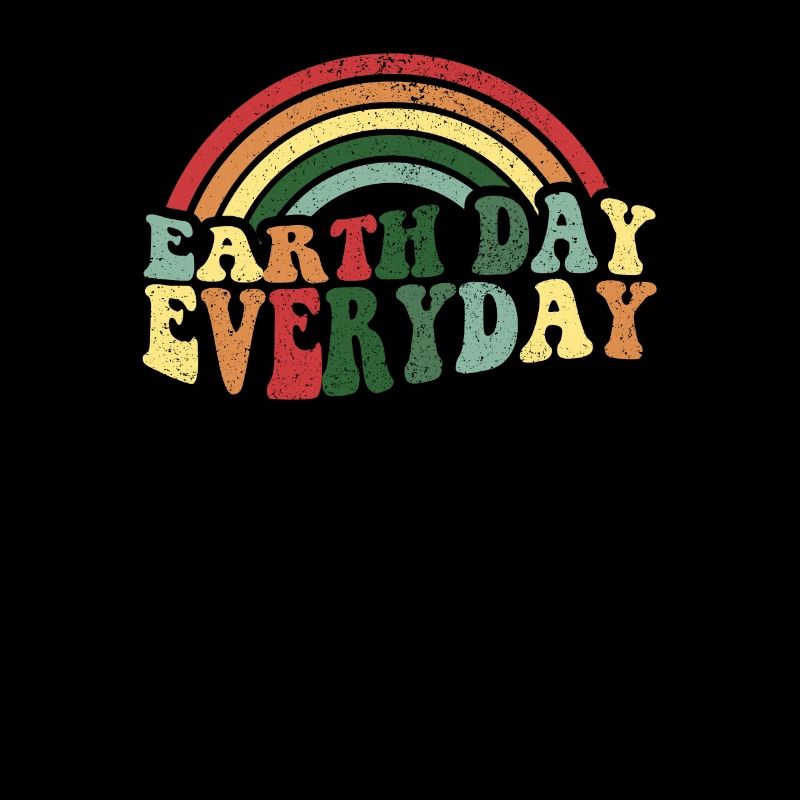Classic Vintage Color Distressed Earth Day Everyda