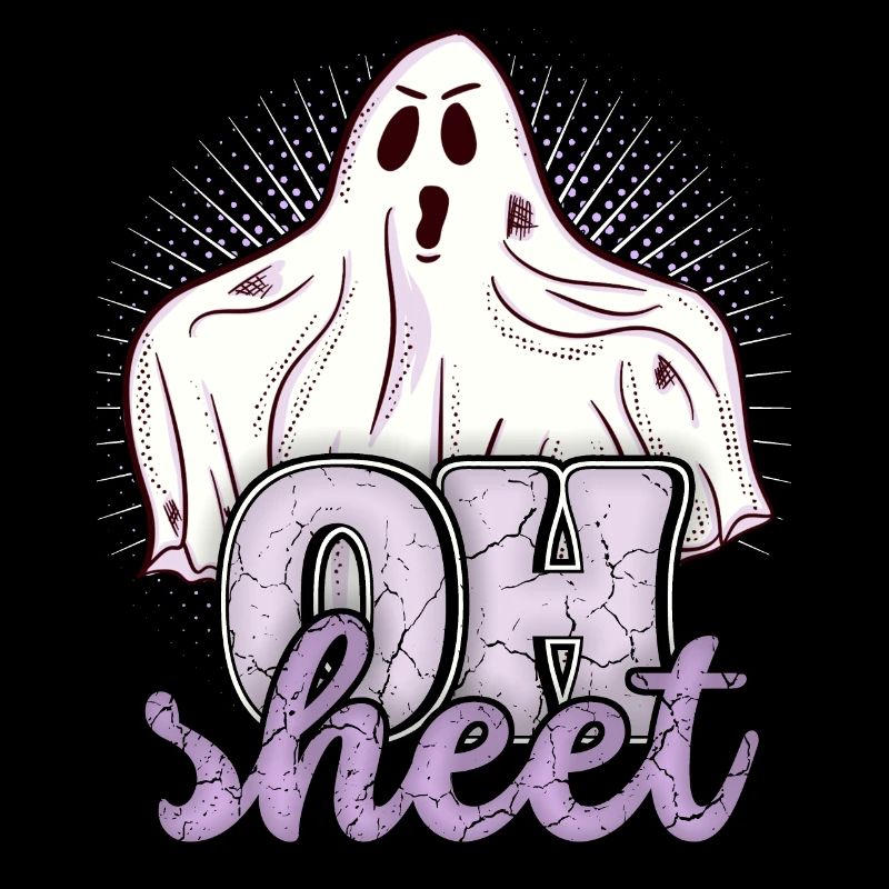 Drôle de fantôme de boo, drap de lit, oh-drap, jeu de mots