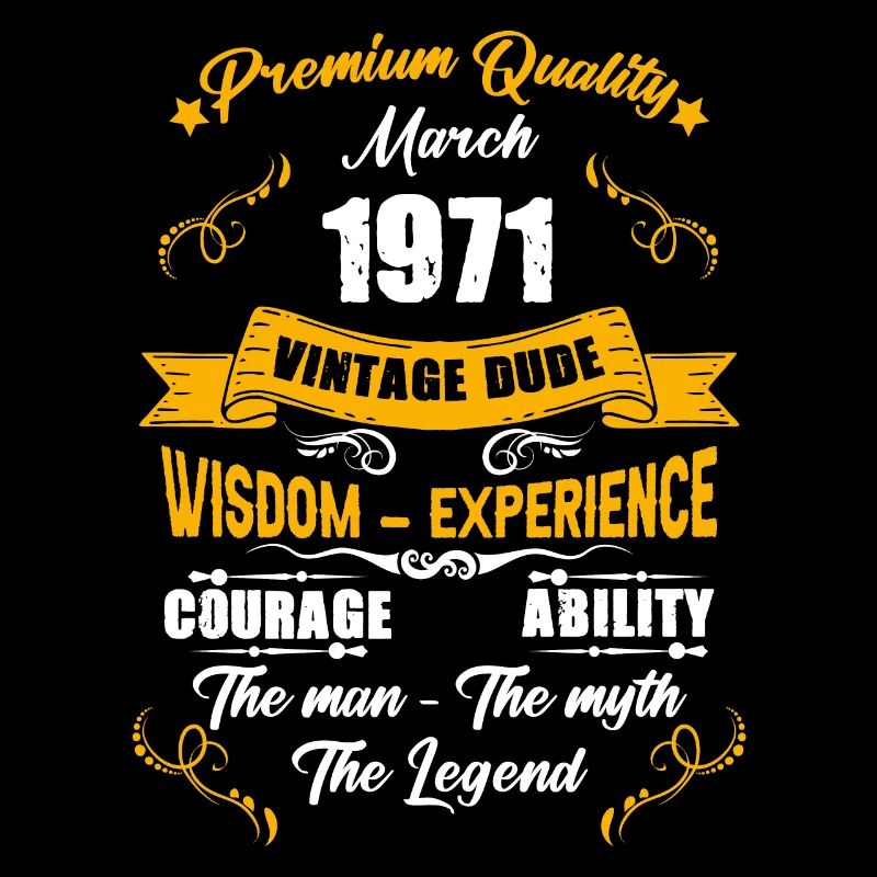 Mars 1971 Cadeau d’anniversaire vintage