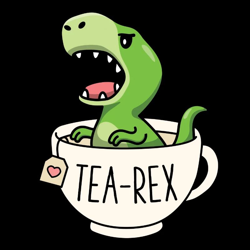 Tea-Rex Mignon T-Rex Dinosaure Amant Kawaii Drôle