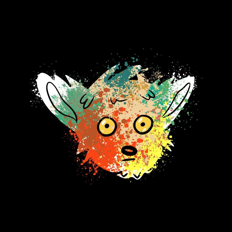 Splash Art Ringelschwanz Maki Madagaskar lemuren