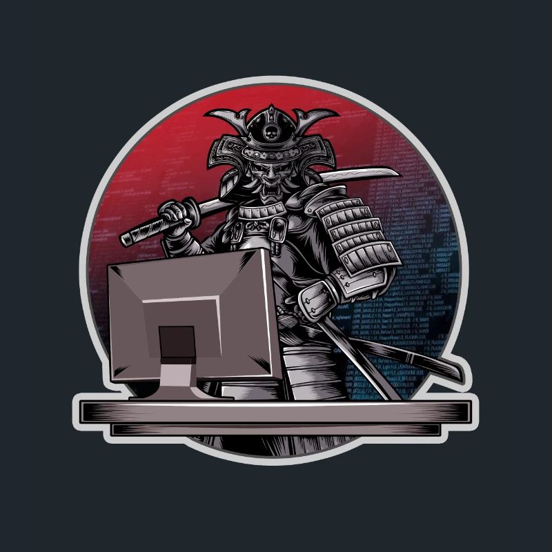 Programmierer Samurai - Warrior Computer - Entwickler