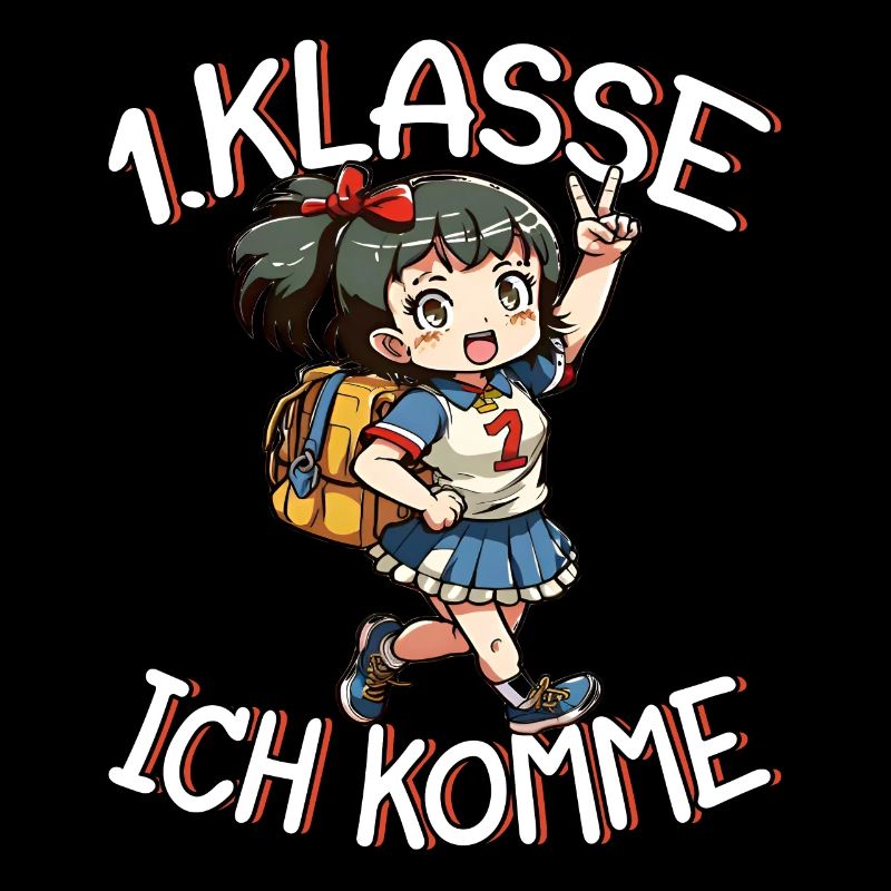 1. Klasse Ich komme Einschulung Mädchen