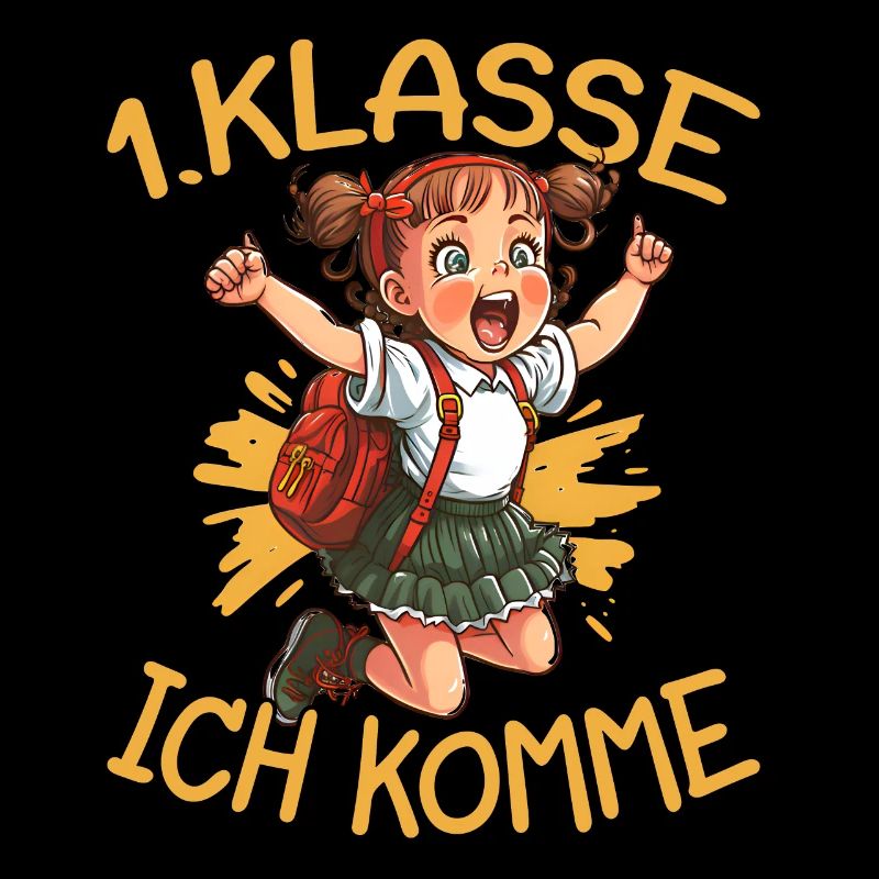 1. Klasse Ich komme Einschulung Mädchen