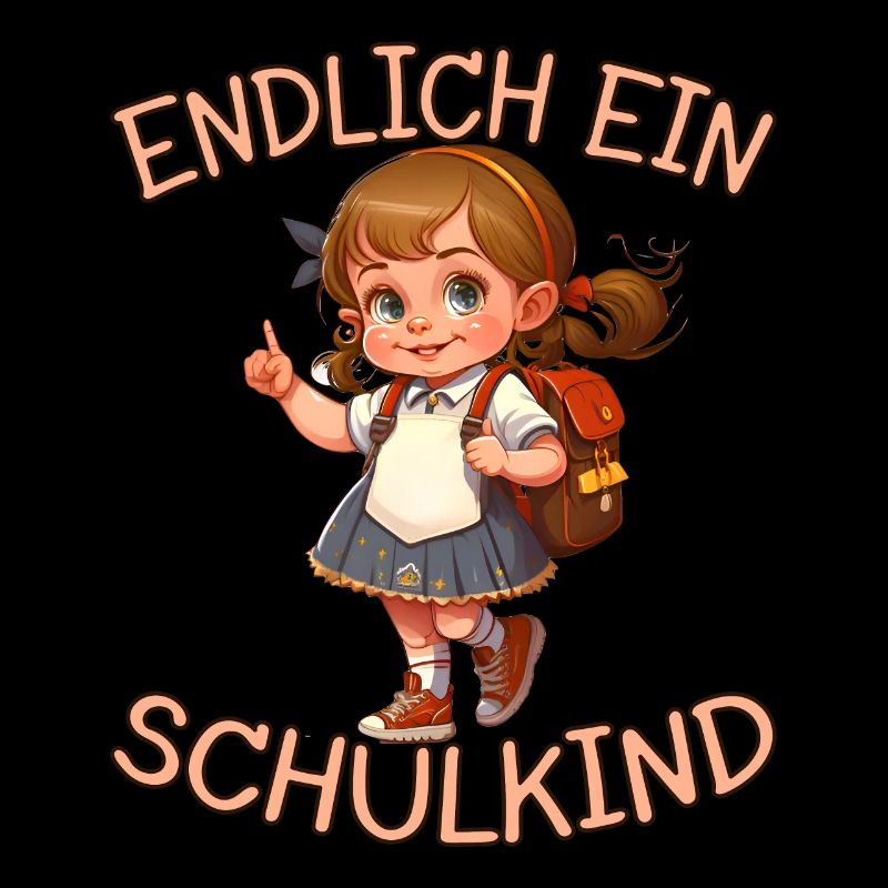 Endlich ein Schulkind Anime Mädchen