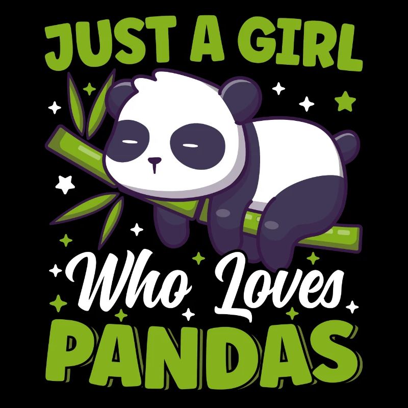 Juste une fille qui aime Panda Bear Mignon Dormir