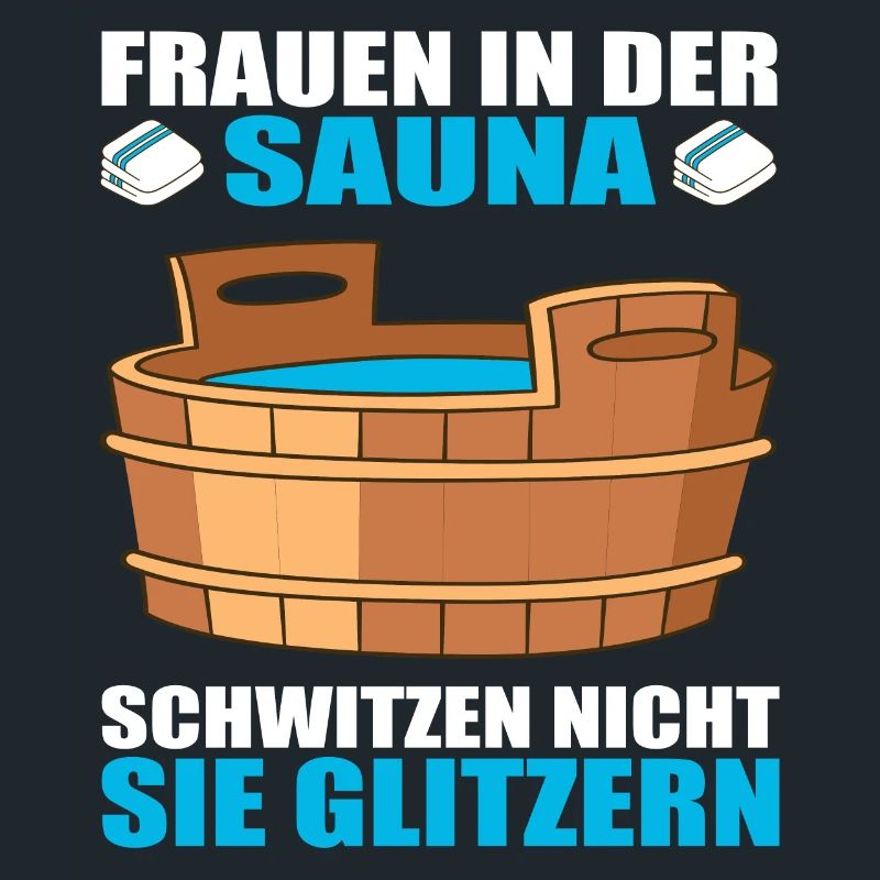 Frauen in der Sauna Schwitzen nicht sie glitzern