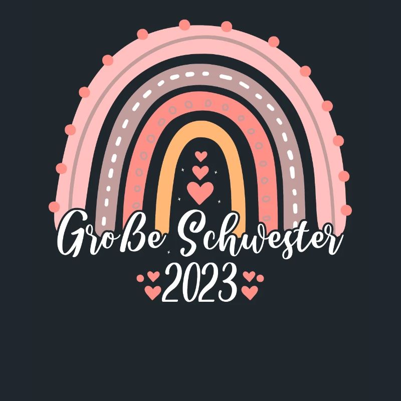 Große Schwester 2023 Boho Regenbogen Mädchen