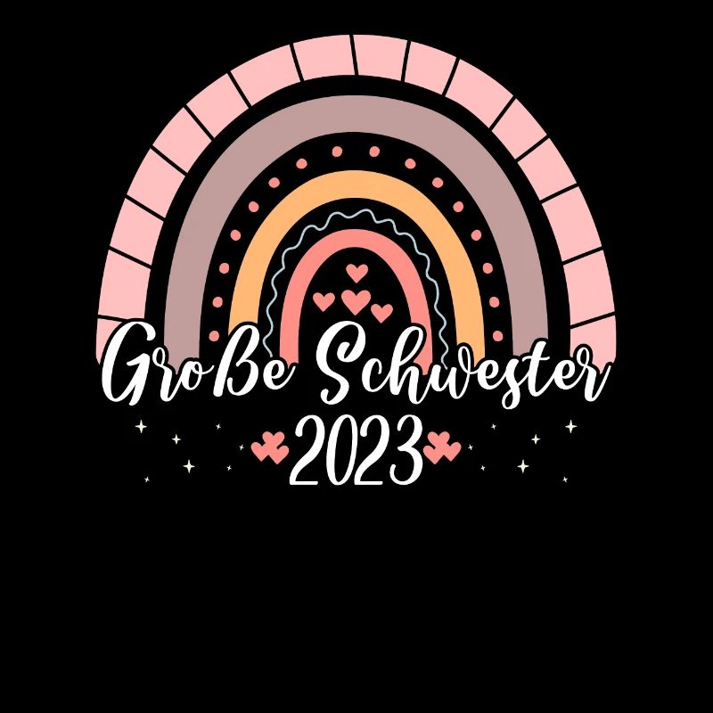 Große Schwester 2023 Boho Regenbogen Mädchen