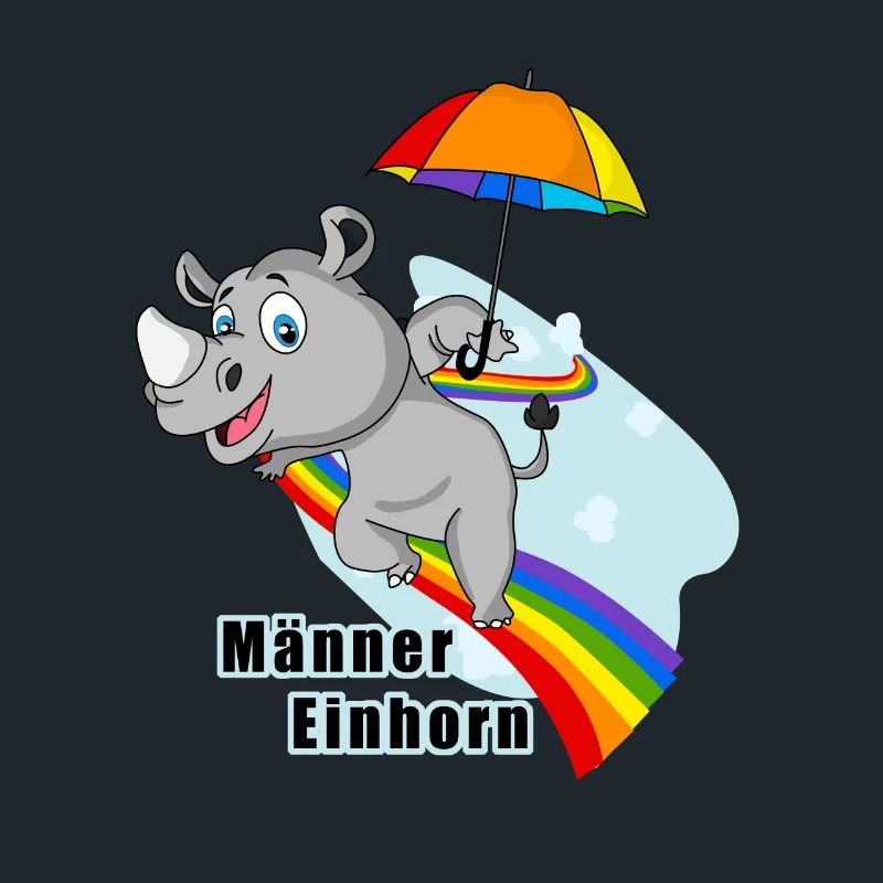 Männer Einhorn auf dem Regenbogen