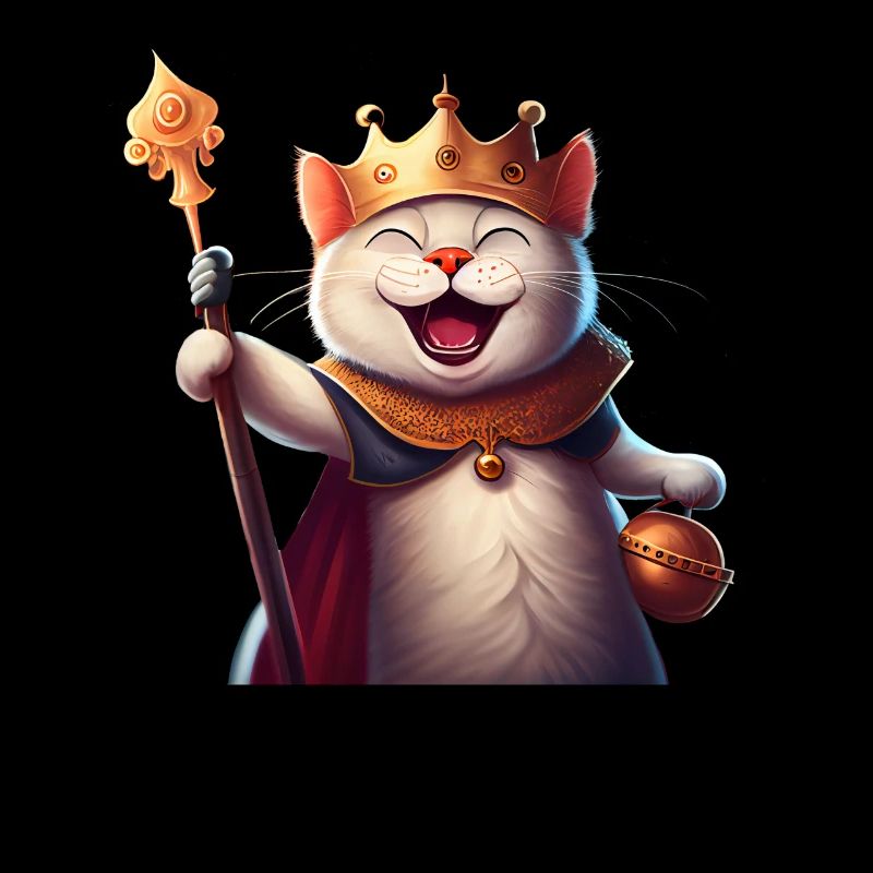 Cartoon Cat Crown Queen