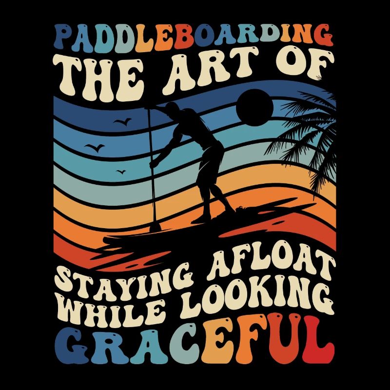 Lustiges Stand-Up Paddleboard SUP