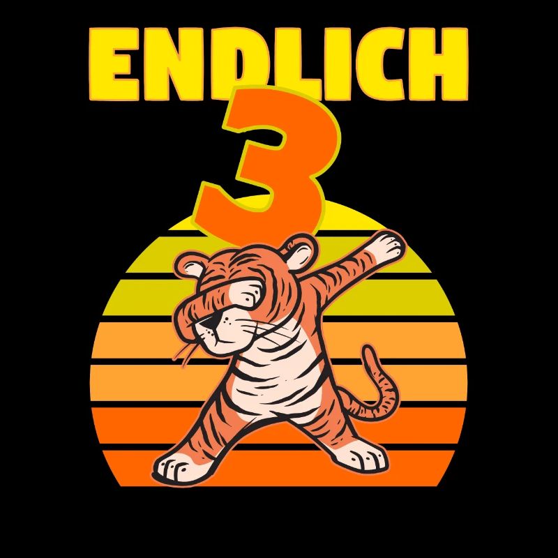 3 Geburtstag 3 Jahre Löwe Tiger witzig Junge