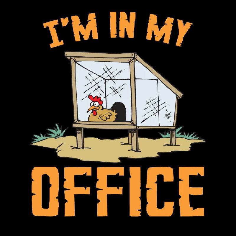 Je suis dans mon bureau | Drôle de dame de poulet de ferme