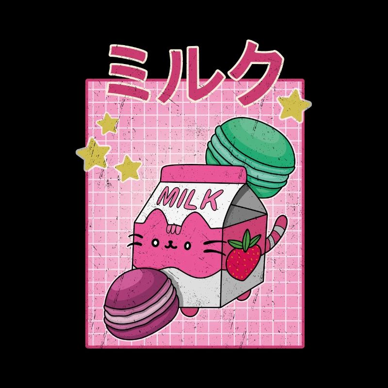 Kawaii Macaroons Milkshake Japana Strawberry