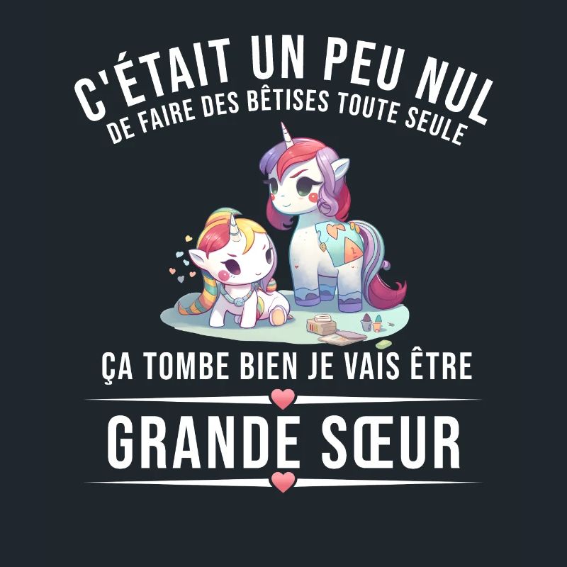 Ich werde eine ältere Schwester Einhorn Design