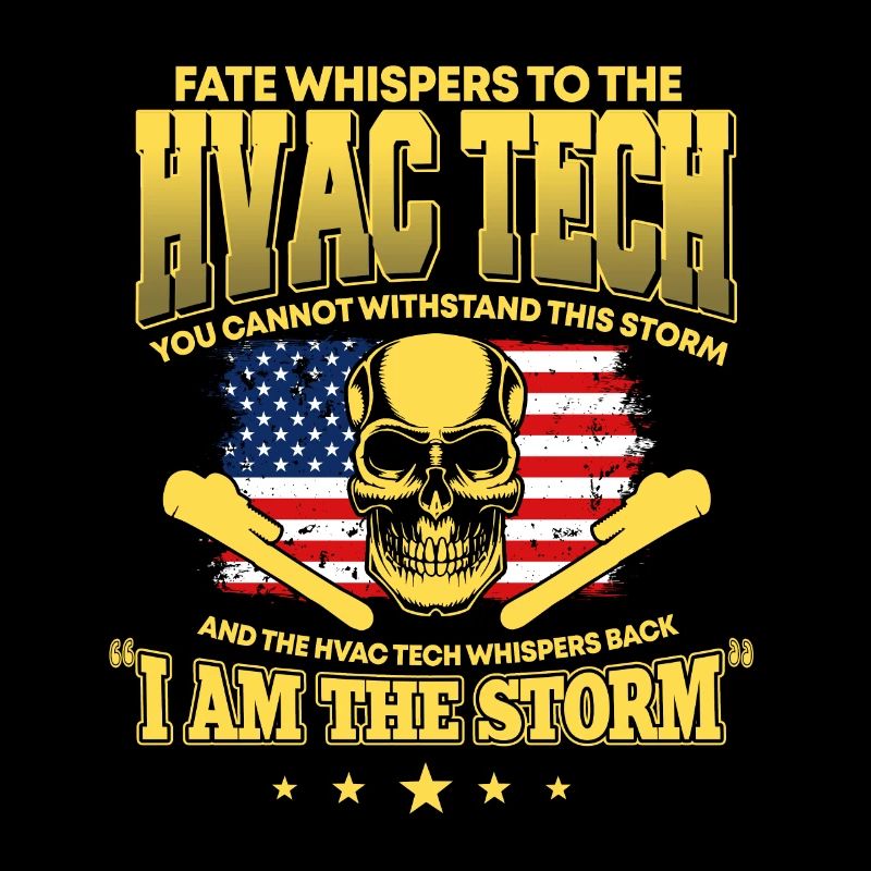 American Hvac Tech Usa Flagge