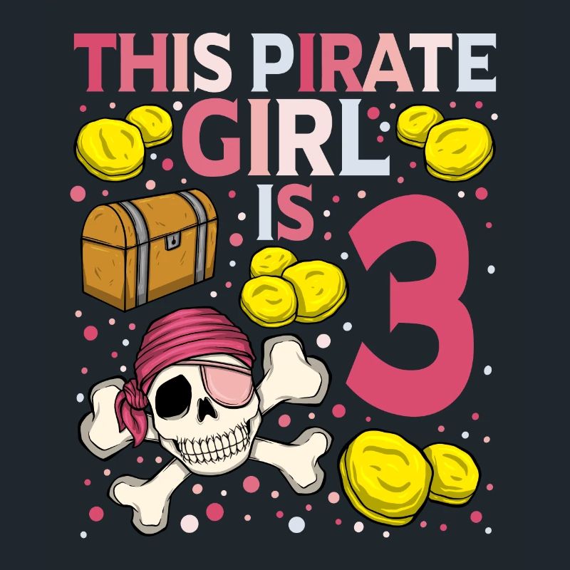 Skeleton This Pirate Is 3rd Pirate Birthday