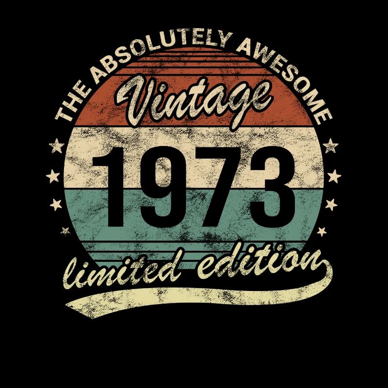Awesome Since Vintage 1973 Retro Birthday Design
