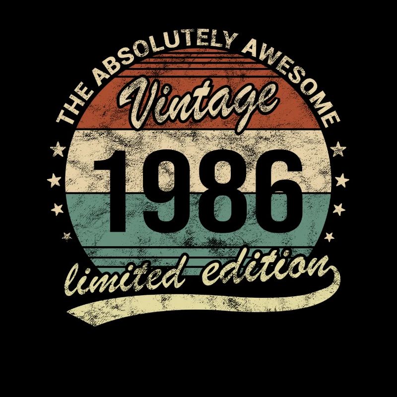 Awesome Since Vintage 1986 Retro Geburtstag Design