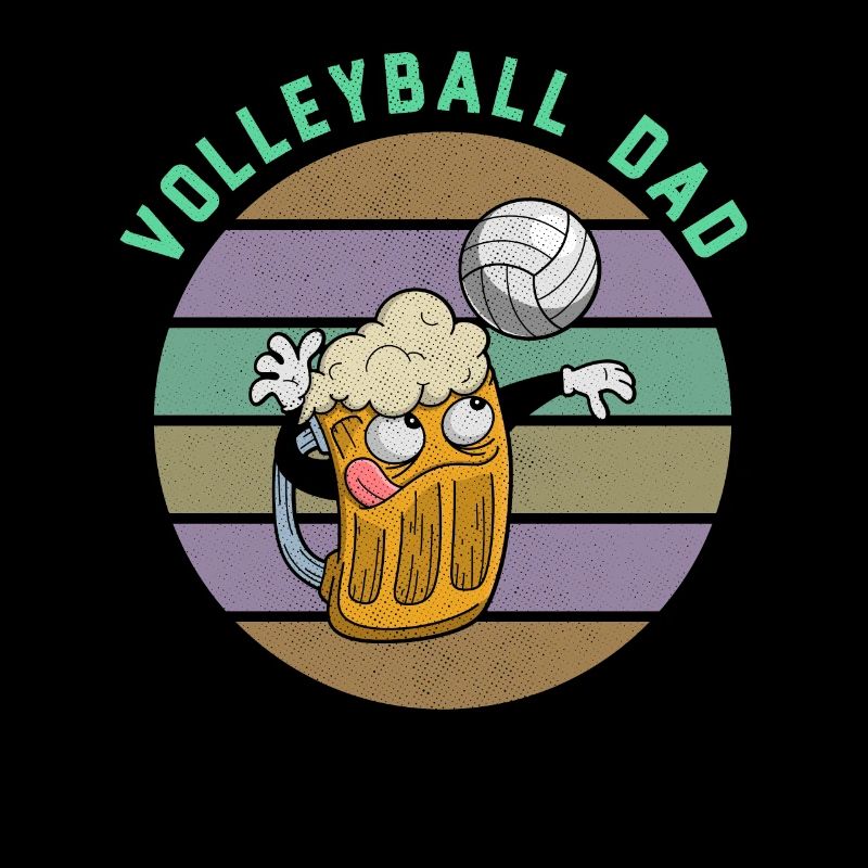 Volleyball Bier Biertrinker Volleyballtrainer
