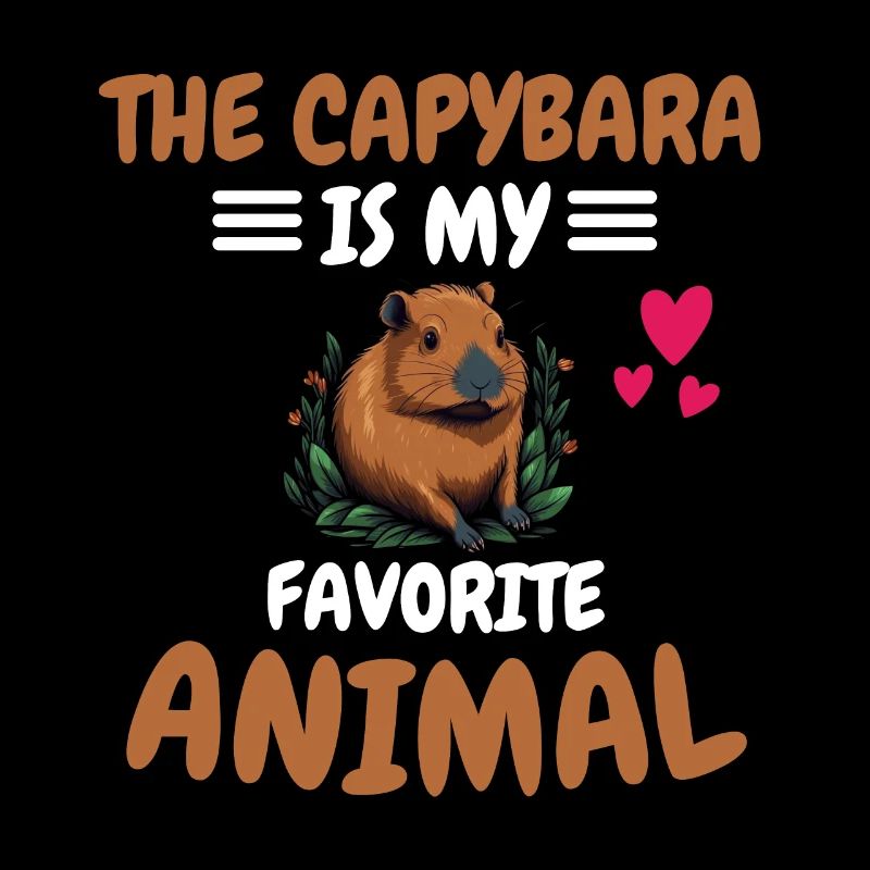 Lieblingstier Wasserschwein Tier Geschenk Capybara